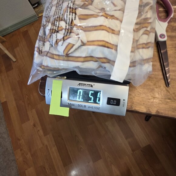 🔴 Green Envelope Tank Top Womens Large White Brown Striped Tie Back Sleeveless - Picture 15 of 15